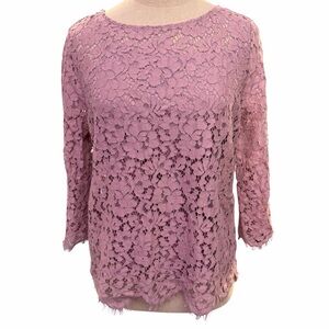 Rafaella Women's Lace Blouse - Mauve
